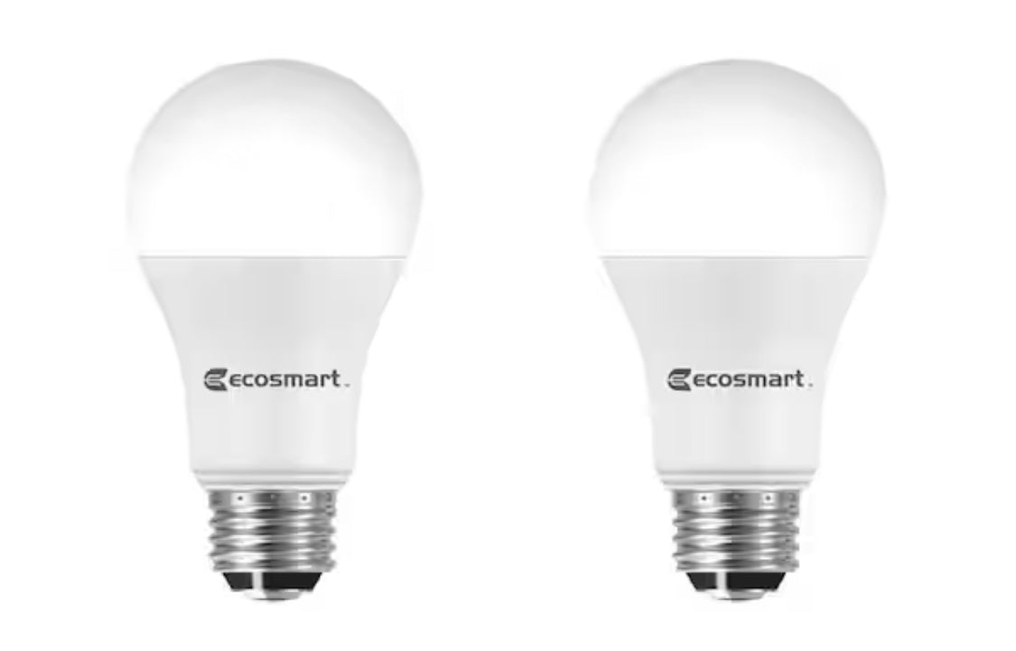 EcoSmart 40/60/100-Watt Equivalent A19 Energy Star 3-Way LED Light Bulb Soft White (2-Pack) - Damaged Box
