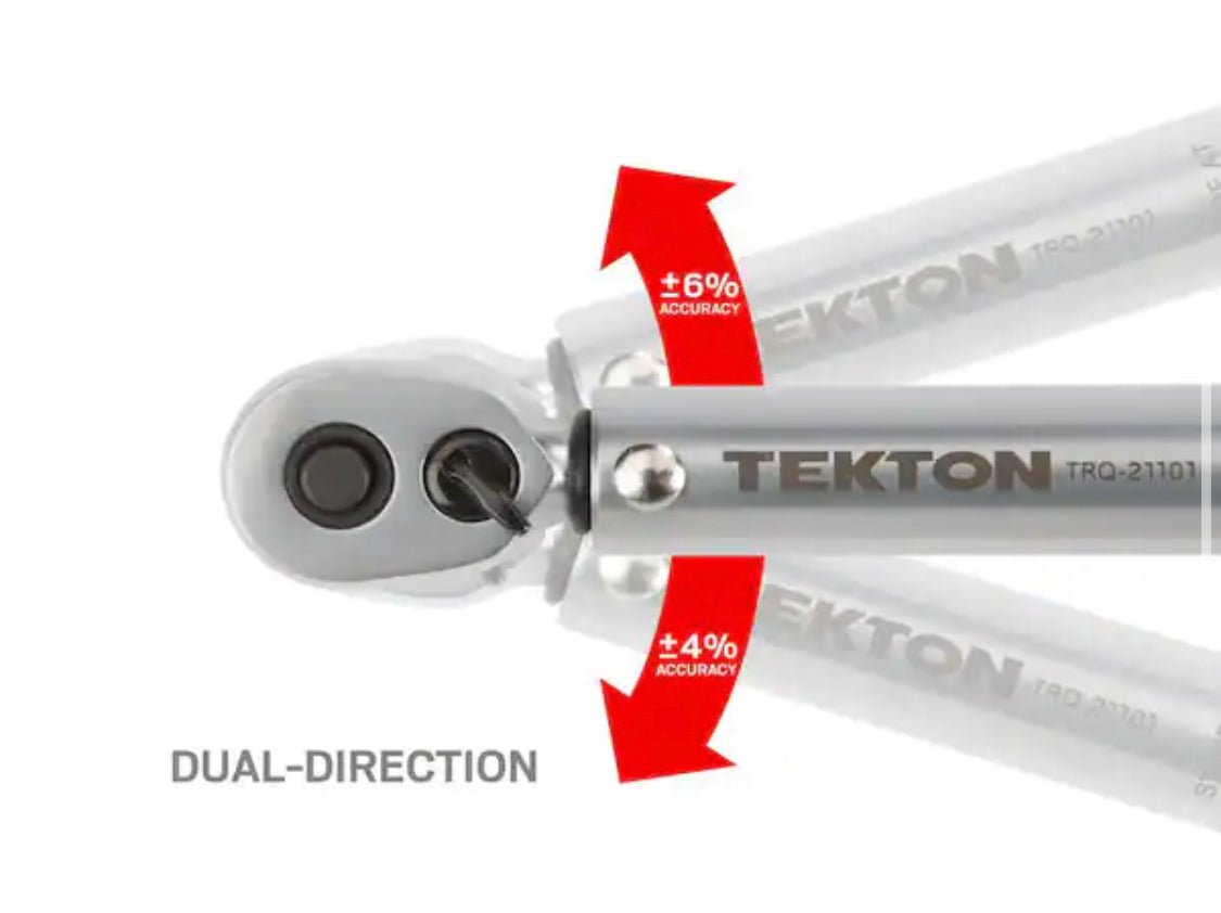 TEKTON 1/4 in. Drive Dual-Direction Click Torque Wrench (10-150 in./lb.)