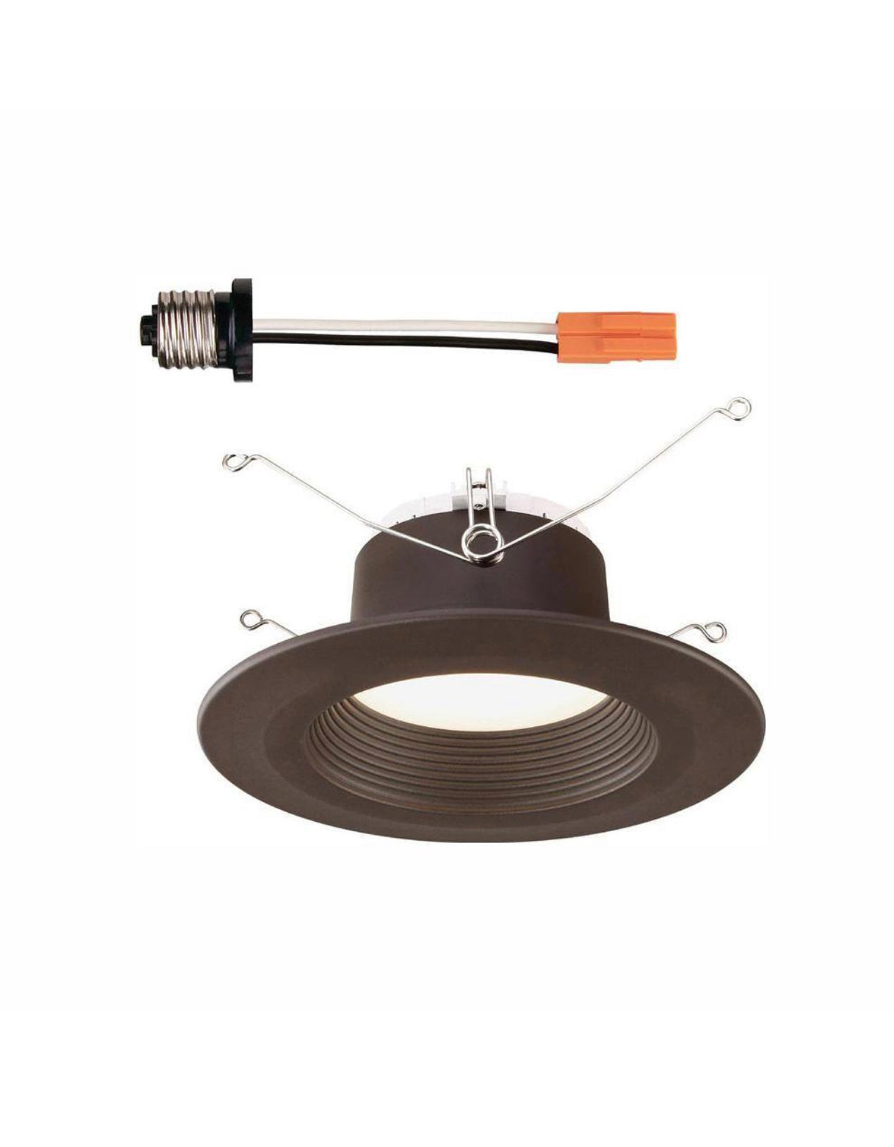 Envirolite 5 in./6 in. 3000K Soft White Integrated LED Recessed CEC-T20 Baffle Trim in Bronze Damaged Box