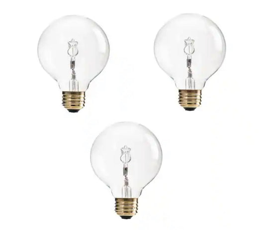 Philips 60-Watt Equivalent G25 E26 BaseHalogen Clear Decorative Globe Light Bulb (3-Pack) - Damaged Box