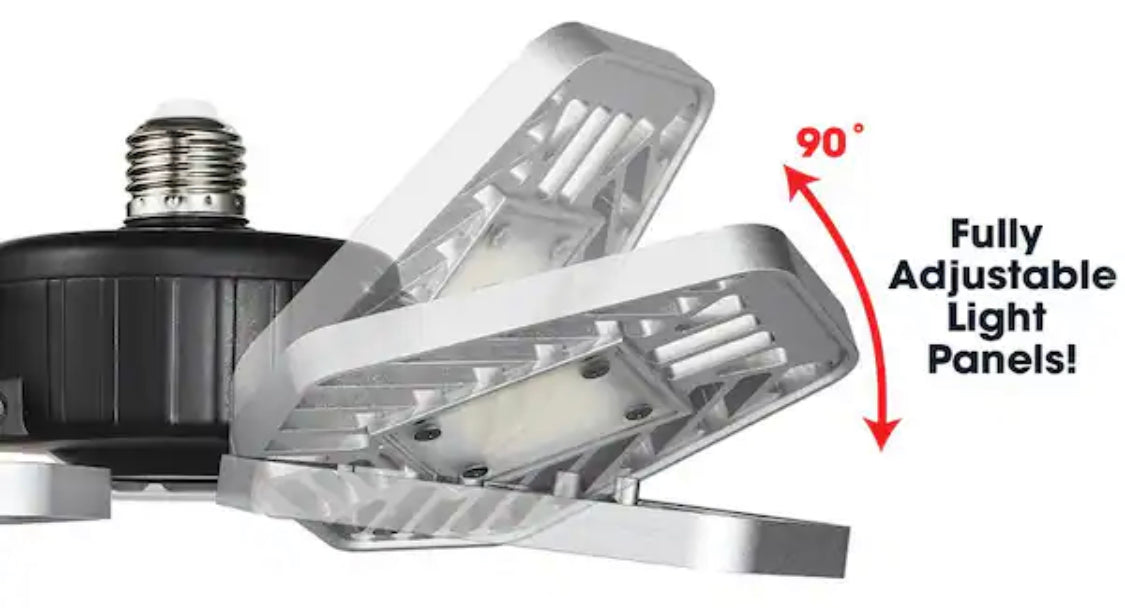 BEYOND BRIGHT 3500 Lumens 11.5 in. Single Pole Occupancy LED Flush Mount Garage Light