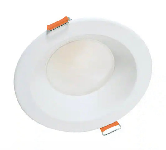 Halo LCR6 6 in. Selectable CCT Round Canless Integrated LED White Recessed Light Retrofit Module Trim, 2100 Lumens - Damaged Box