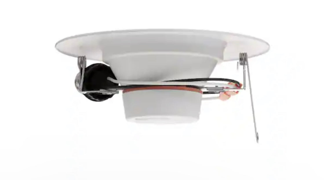 Commercial Electric 6 in. New Construction/Remodel Matte White Dimmable LED Recessed Trim with Adjustable Color Changing Technology (2-Pack) - Damaged Box