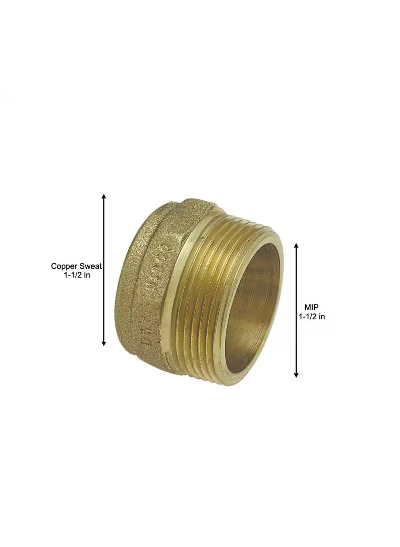Everbilt 1-1/2 in. Bronze DWV Copper Cup x MIP Male Adapter Fitting New