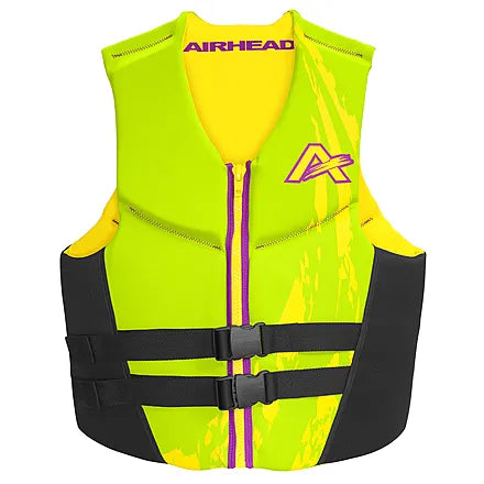 Airhead Neolite Swoosh Neon Yellow Life Jacket Size Small