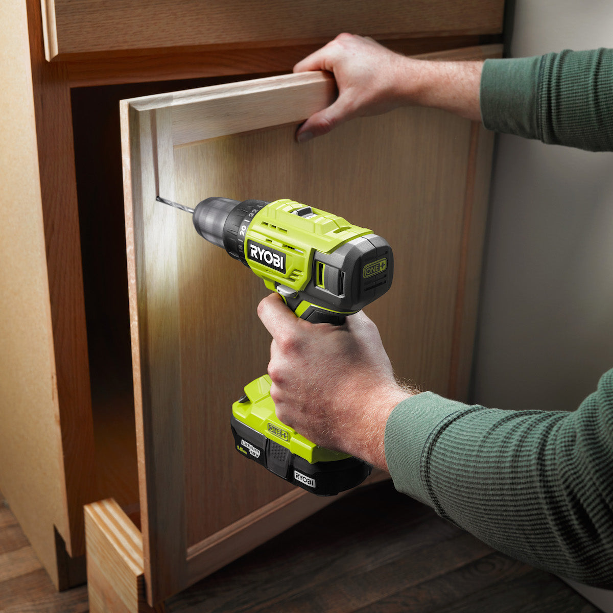 Ryobi 18-Volt ONE+ Lithium-Ion Cordless 1/2 Drill Driver Kit