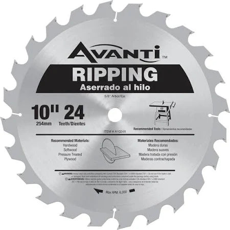 10 in. x 24-Tooth Ripping Circular Saw Blade
