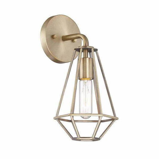 1-Light Old Satin Brass Wall Sconce Damaged Box-sconces & wall fixtures-Tool Mart Inc.