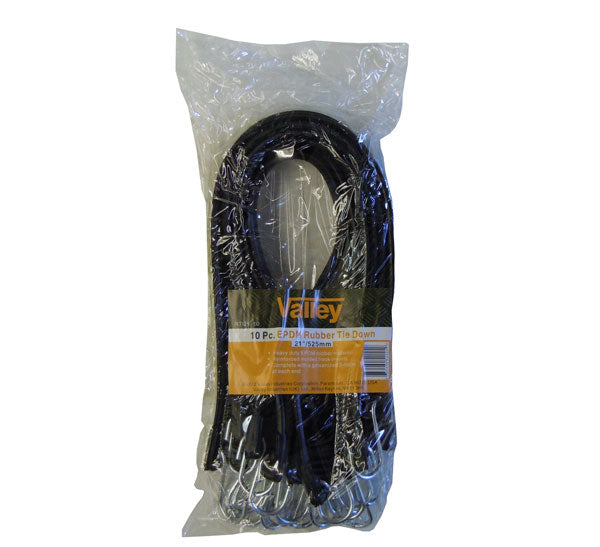 Valley 10pc Rubber Bungee Cords 21 Inches Out Of Stock 1-6-21