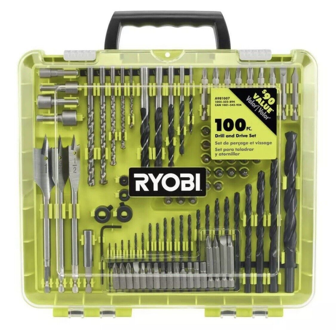 Ryobi 100 Piece Drill And Drive Set Damaged box