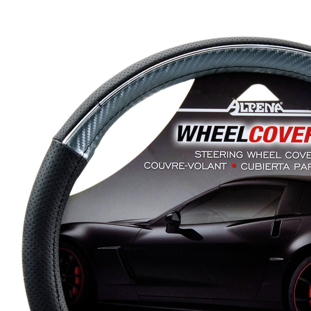 Wheel Coverz Black and Silver Steering Wheel Cover