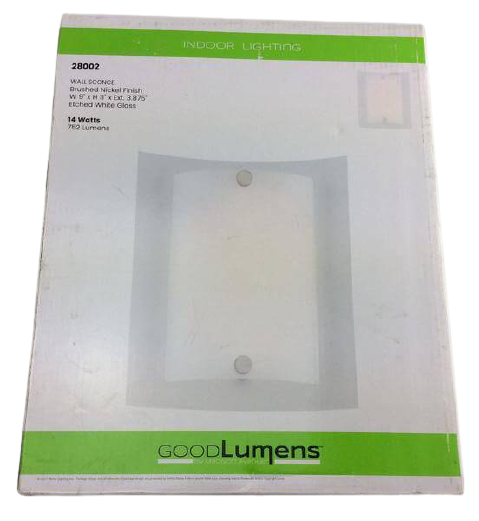 Good Lumens 12 Watt Brushed Nickel Integrated LED Sconce Damaged Box