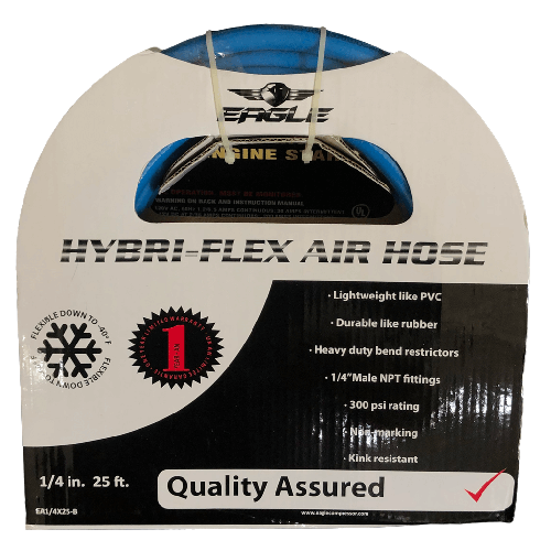 1/ 4 Inch 25 Foot Eagle Hybrid Flex Air Hose