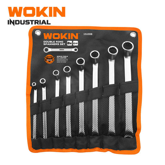 Wokin Industrial Grade 8pc Double Ring Wrench Set