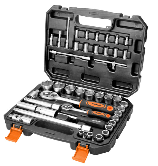 Wokin 45 Pieces 1 /4  Inch And  1 / 2 Inch  Socket Sets