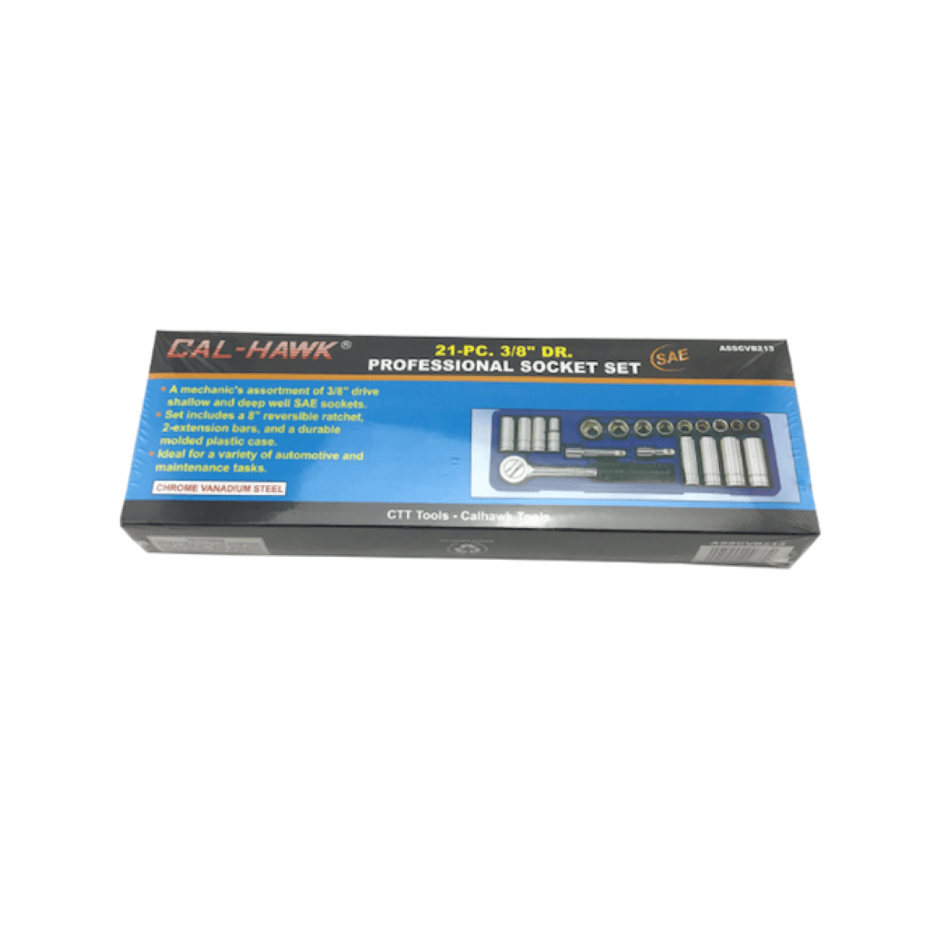 21 PC 3/8" Drive Socket Set-ratchets, sockets, & adapters-Tool Mart Inc.
