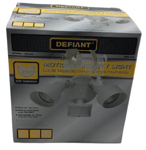 Defiant 270 Degree White Motion Outdoor Security Light Damaged Box