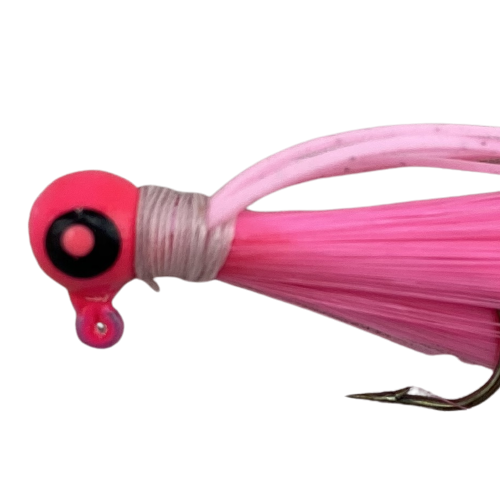 Paps Hair Jig 5 Pack Pink Head Pink Tail 1/16 Ounce