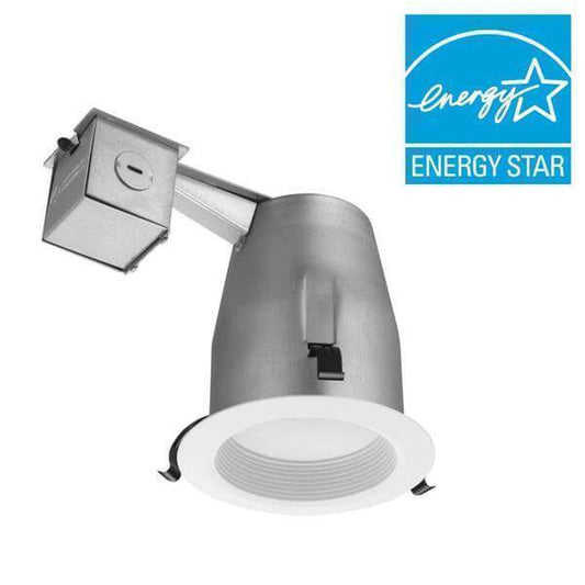 4 in. Matte White Recessed Baffle Integrated LED Lighting Kit Damaged Box-recessed fixtures-Tool Mart Inc.