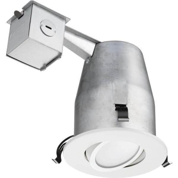 4 in. Matte White Recessed LED Gimbal Kit (5000K) Damaged Box-recessed fixtures-Tool Mart Inc.
