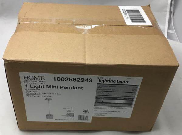 40-Watt Equivalent Chrome Integrated LED Mini Pendant Damaged Box-Lighting-Tool Mart Inc.
