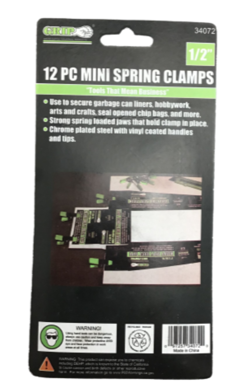 12 pc Mini Spring Clamps