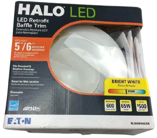 Halo 5 inch 6 inch White Integrated LED Recessed Retrofit Baffle Trim LED Module Damaged Box