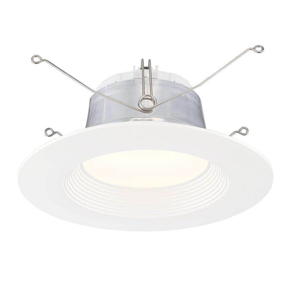 Commercial Electric 6 inch White Integrated LED Recessed Trim Kit 4 Pa ...