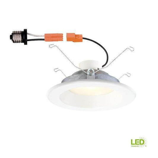 6 in. White Integrated LED Recessed Trim with Changeable Trim Ring Damaged Box-recessed fixtures-Tool Mart Inc.