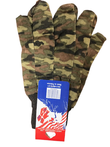 Camo Jersey Gloves Sold Per Dozen