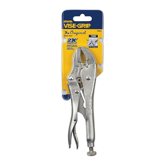 Irwin 7 Inch Curved Jaw Locking Pliers With Wire Cutters