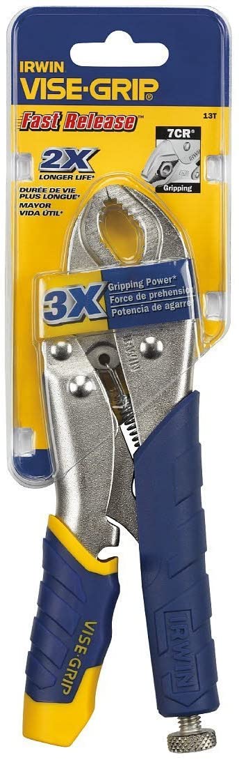 Irwin 7 Inch Fast Release Curved Jaw Locking Pliers With Padded Handles