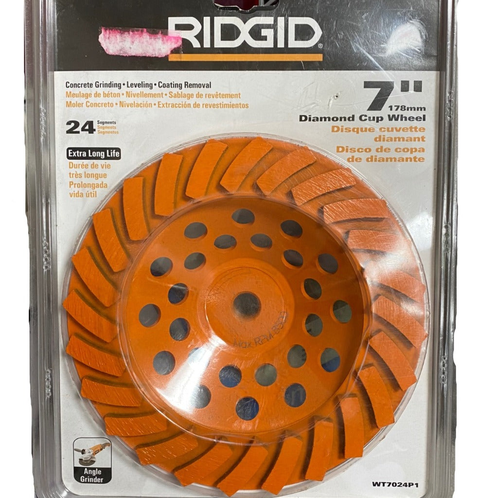 Ridgid 7 in. 24-Segment Diamond Cup Wheel by