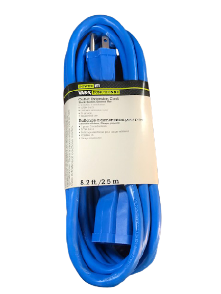 Power It Outlet Extension Cord 8.2ft