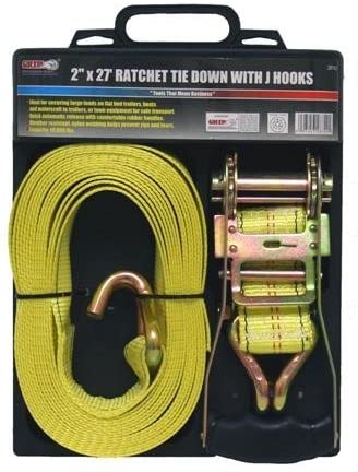 2x27 Ratchet Tie Downs J Hooks Grip-28742