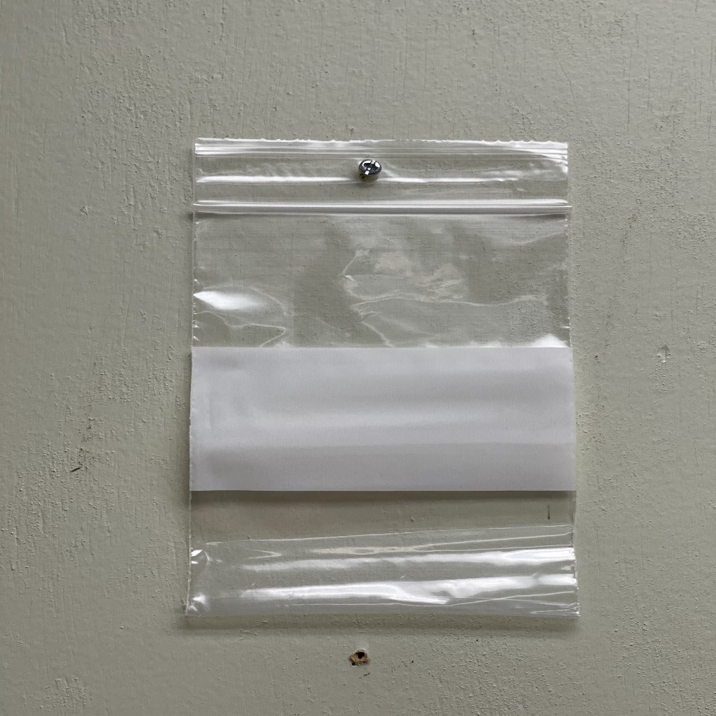 Zipclose Bag With White Block and Hole
