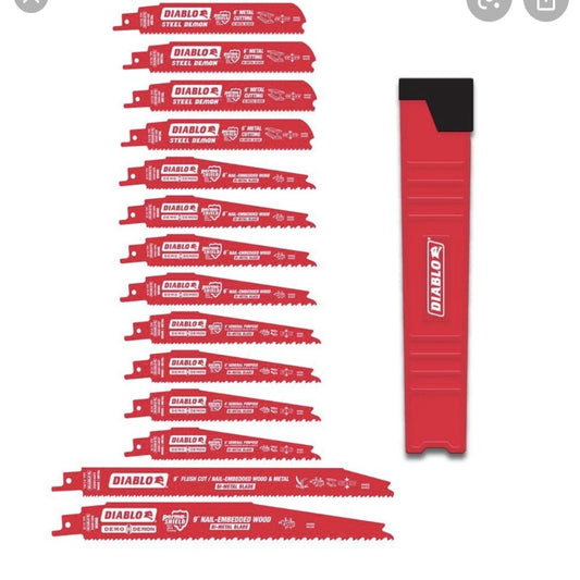 Diablo 14 Piece Bi-Metal Reciprocating Saw Blade Set