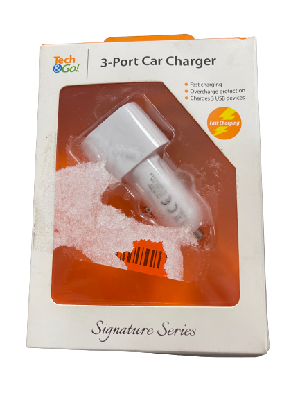 Signature Series White 3 Port Car Charger