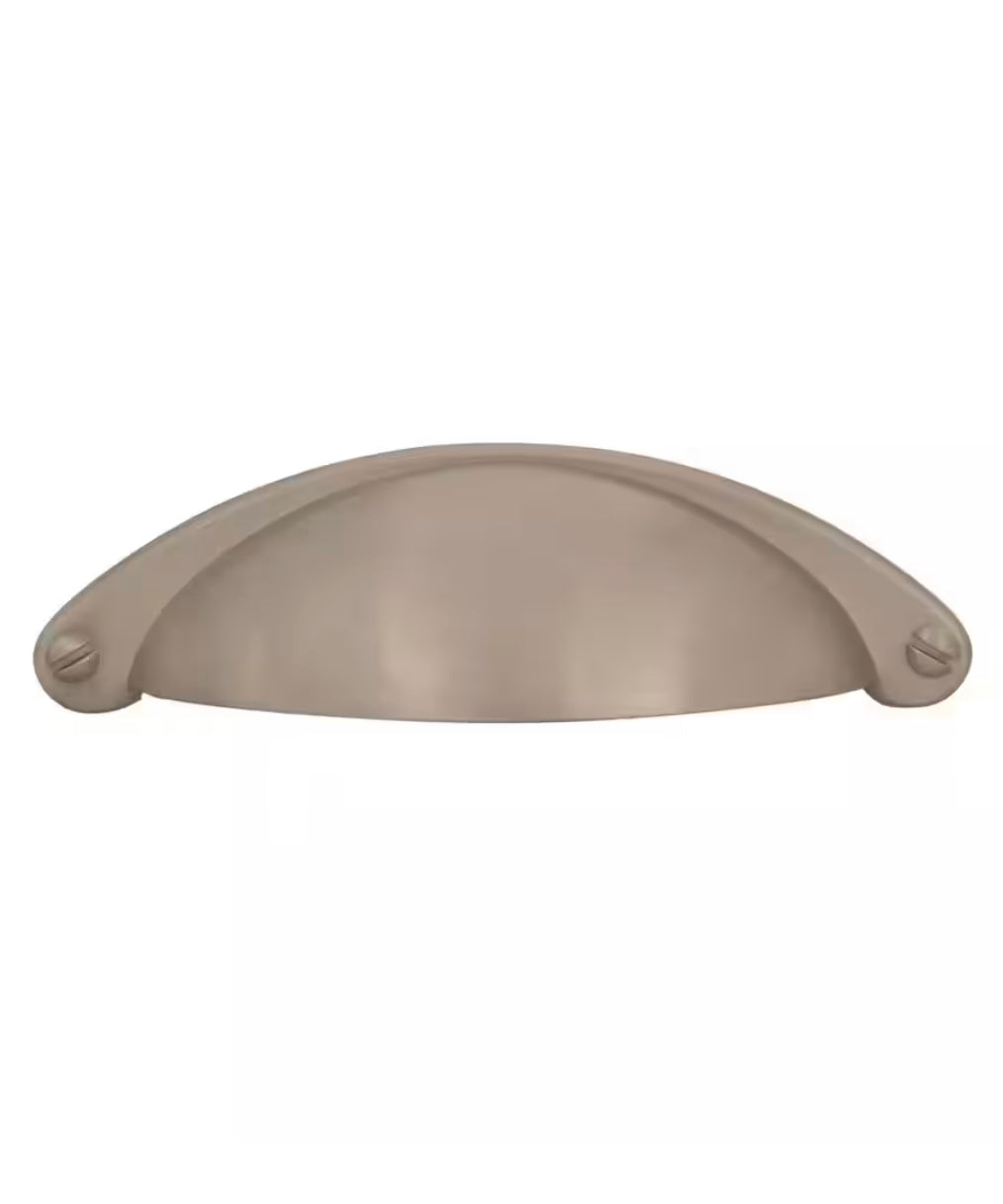 Amerock Cup Pulls Collection 2-1/2 in (64 mm) Center-to-Center Satin Nickel Cabinet Cup Pull
