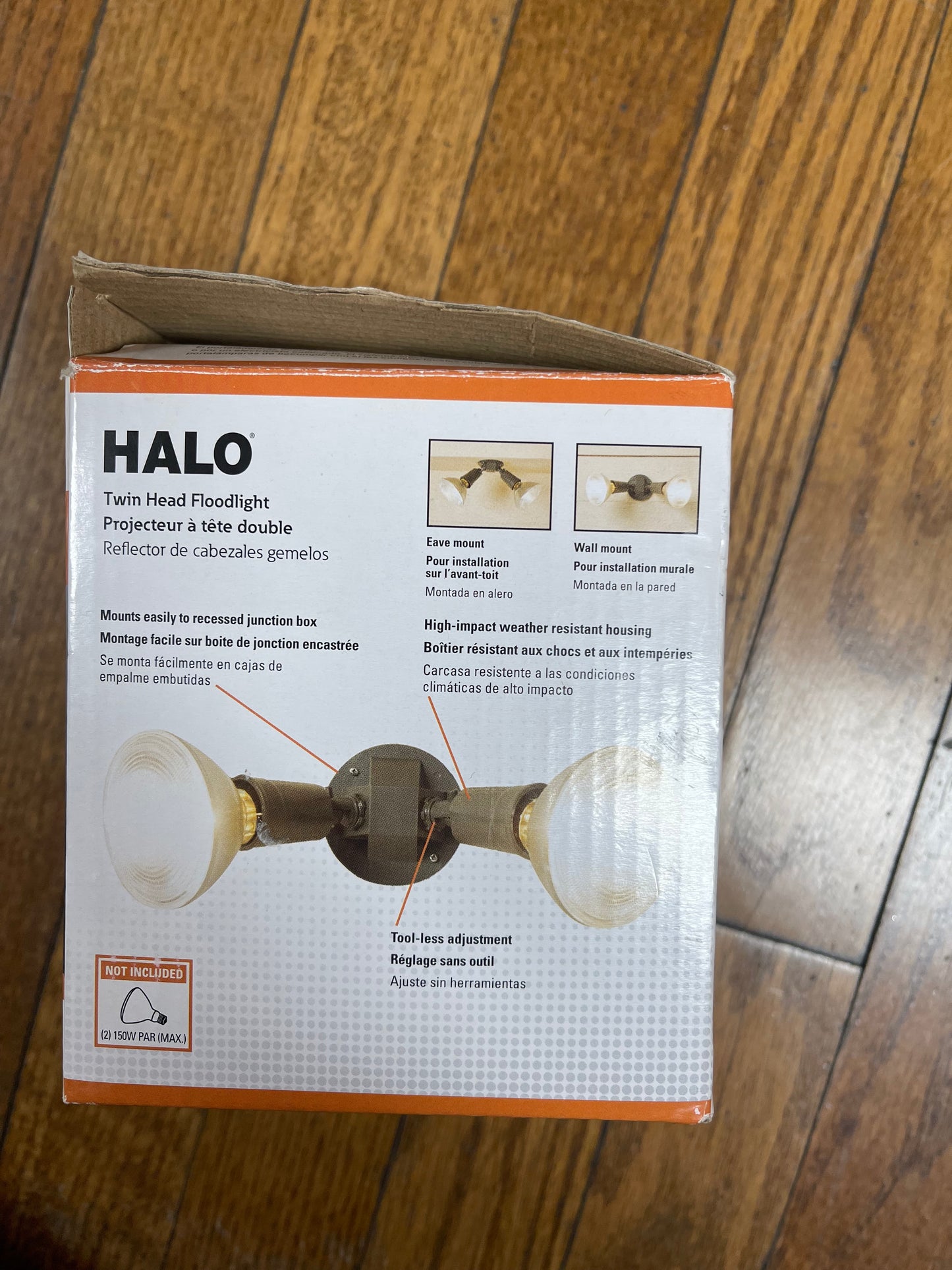 Halo Twin Head Floodlight Damaged Box