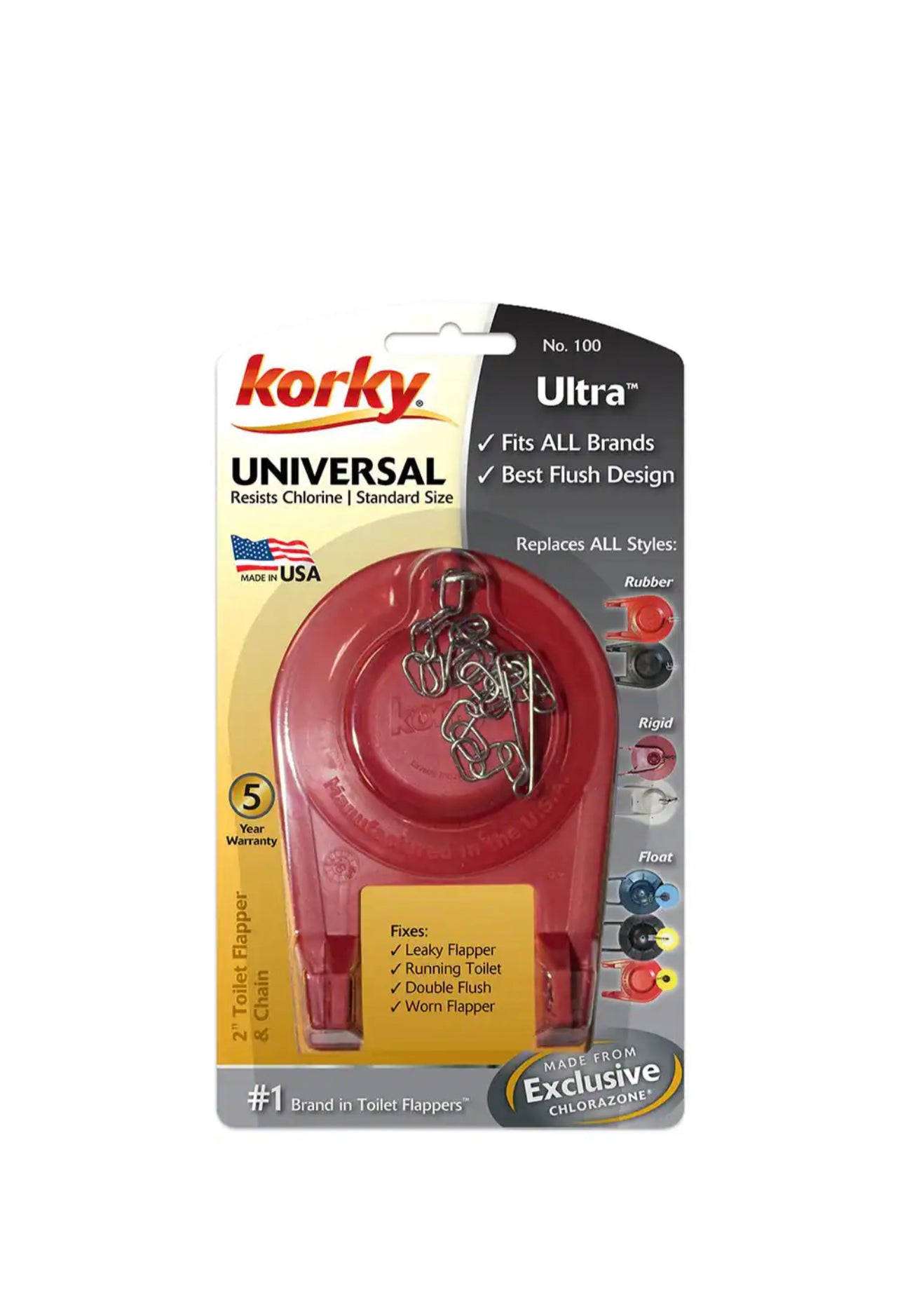 Korky Ultra 2 in. Toilet Tank Flapper Damaged Box