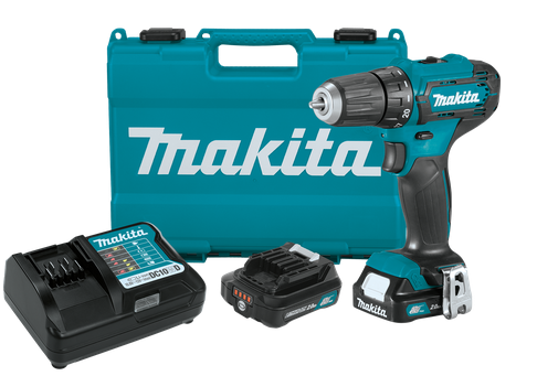 Makita 12V max CXT Lithium‑Ion Cordless 3/8 Inch Driver‑Drill Kit 2.0A ...