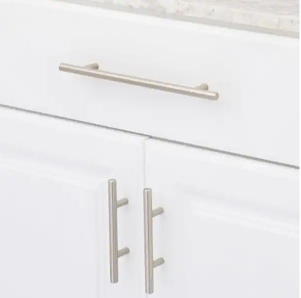 Richelieu Hardware 7 9/16 in 192 mm Center to Center Brushed Nickel Steel Contemporary Drawer Pull