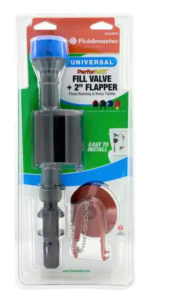 Fluidmaster PerforMAX Universal High Performance Toilet Fill Valve and 2 inch Flapper Repair Kit