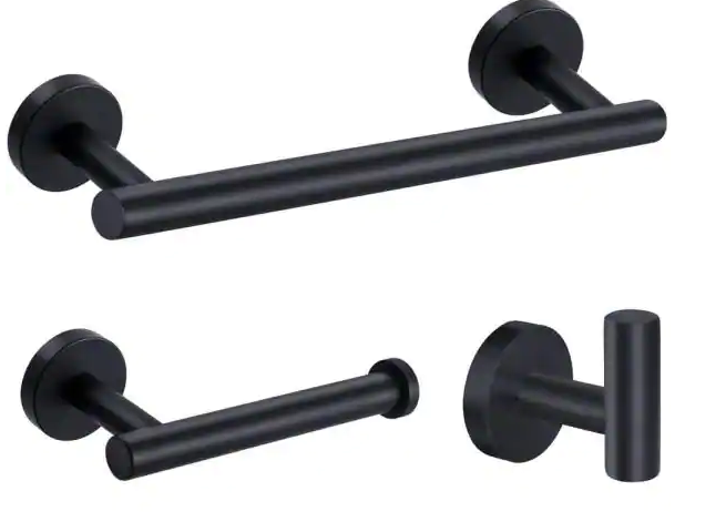 Towel Bar, 12 Inch, Matte Black