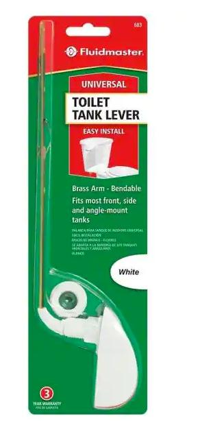 Fluidmaster Universal Curved Toilet Tank Lever in White Damaged Box