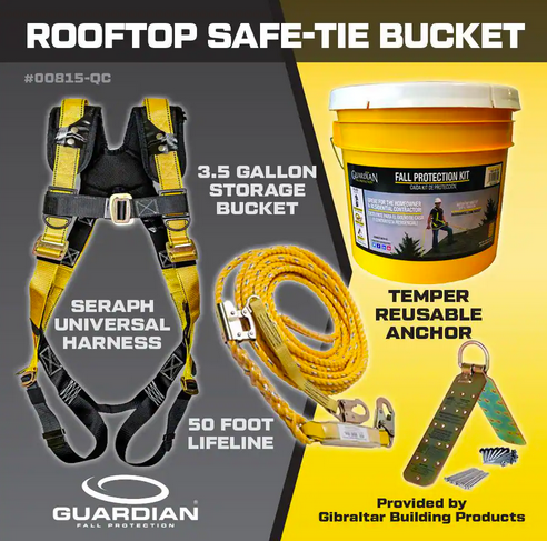 Guardian Fall Protection Rooftop Safe Tie Bucket Kit