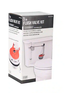 Everbilt 3 inch Universal Toilet Adjustable Flush Valve with Flapper Damaged Box