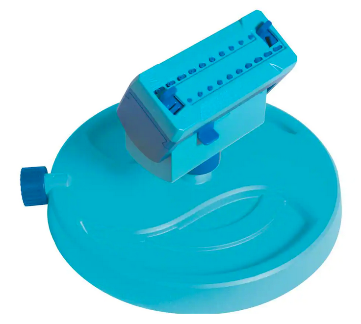Aqua Joe 20 Nozzle Max Coverage Adjustable Gear Driven Oscillating Sprinkler on Sled Base Damaged Box