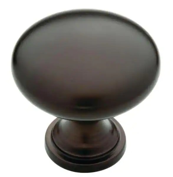 Liberty Classic Round 1 1/4 inch 32 mm Dark Oil Rubbed Bronze Hollow Cabinet Knob